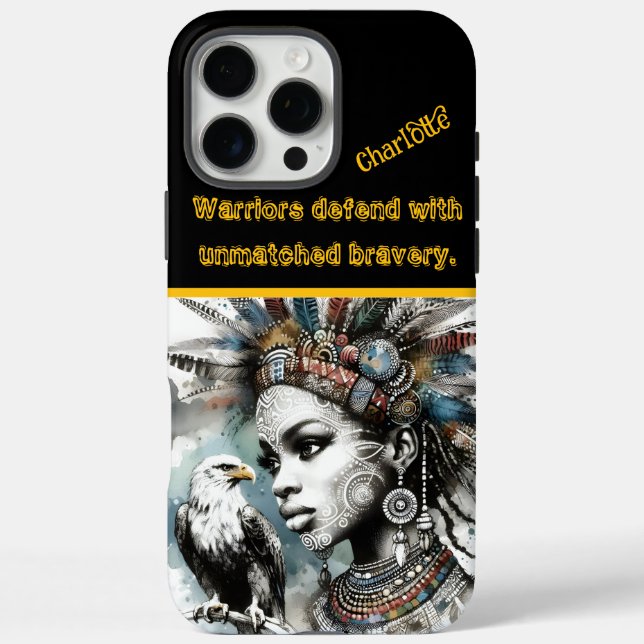 Feathered warrior with a regal eagle Case-Mate iPhone case (Back)