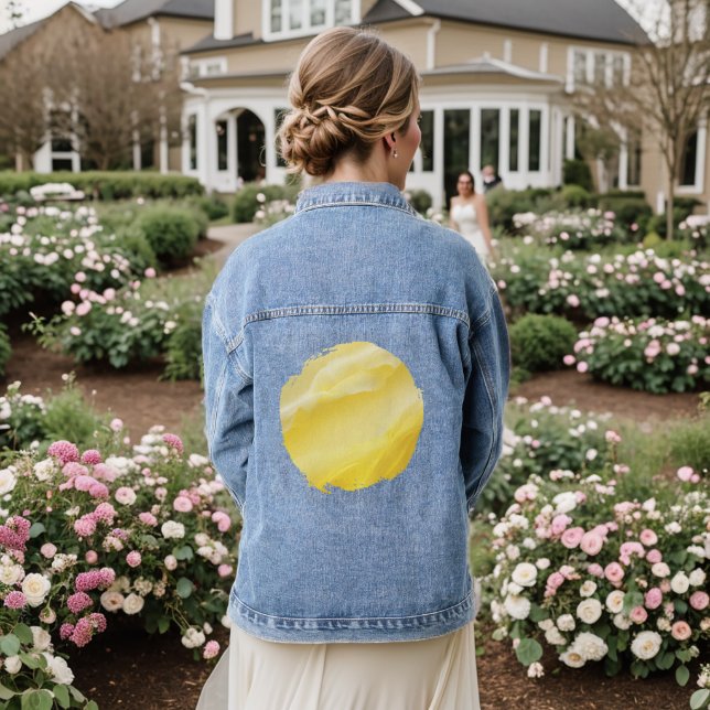 Featherlight Bloom Denim Jacket (Wedding Back)