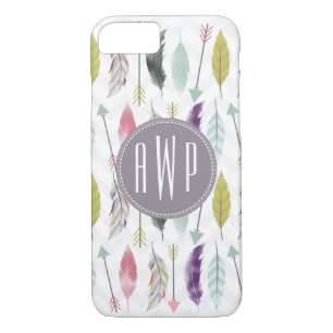 Feathers and Arrows Monogram Case-Mate iPhone Case