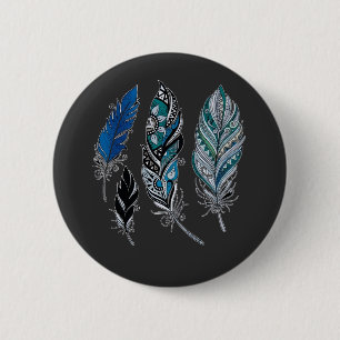 Feathers and colours dance T-Shirt 2 Inch Round Button