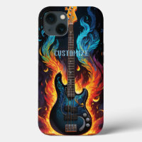 Feathers And Flames Electric Bass Guitar