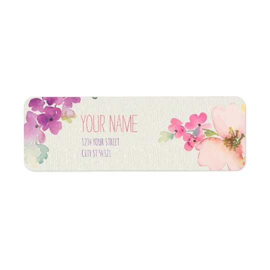 Feathers and Flowers Address Labels