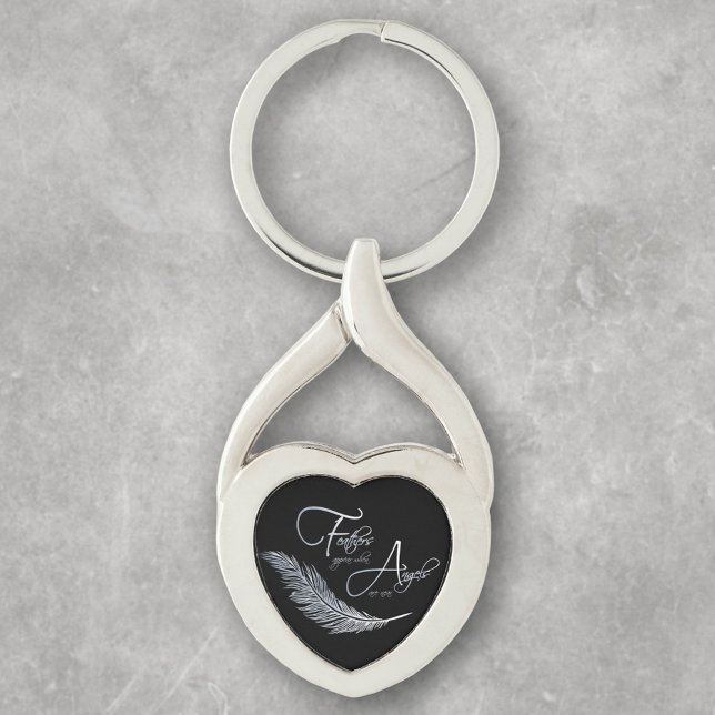 Feathers Appear When Angels Are Near Keychain (Creator Uploaded)