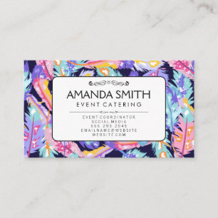 Feathers Background Business Card