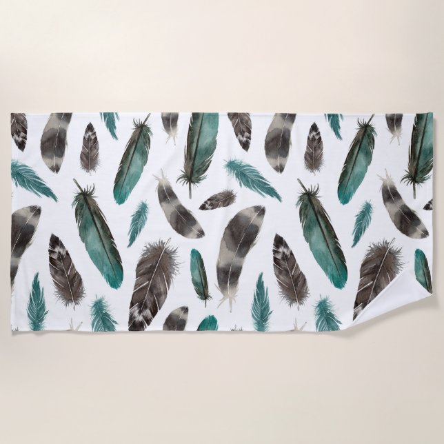 Feathers Beach Towel (Front)