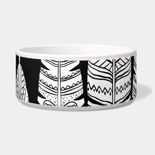 Feathers boho: black and white pattern