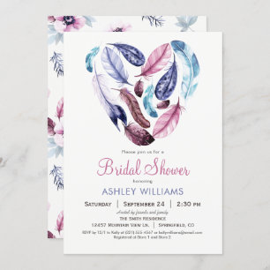 Feathers Bridal Shower Invitation