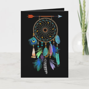 Feathers Dream Catcher Customizable Birthday Card