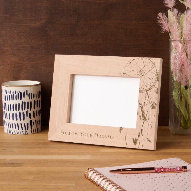 Feathers Dream Catcher Etched Frames (Left)