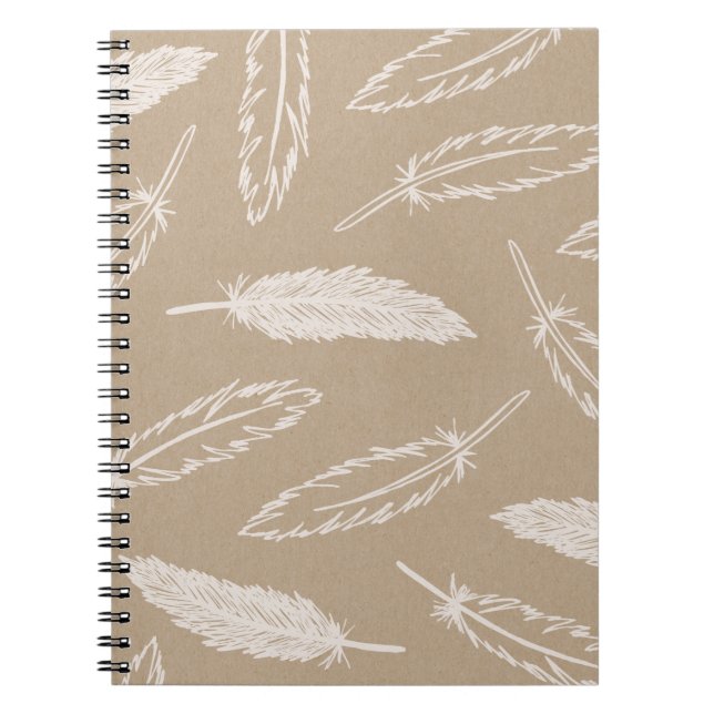 Feathers Falling Journal - Kraft (Front)