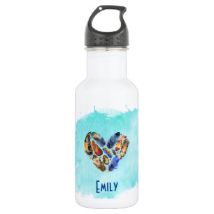 Feathers In A Heart Shape Personalized 532 Ml Water Bottle