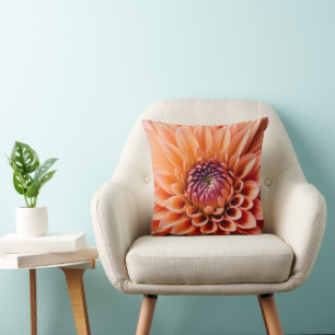 Feathers in Peach Fuzz color, Throw Pillow