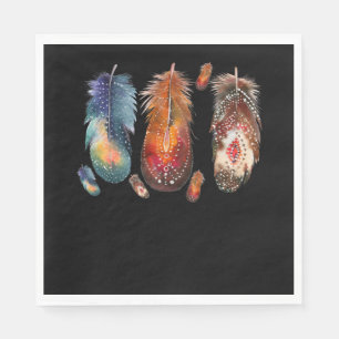 Feathers Indian Native Pride Indigenous Napkin