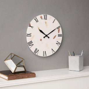 Feathers Luxury Popular Boho Collection Large Clock