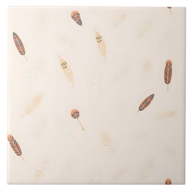 Feathers Luxury Popular Boho Collection Tile (Front)