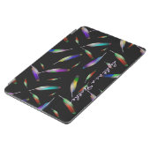 Feathers muilt-colored pink blue purple green soft iPad air cover (Side)