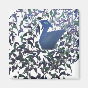 FEATHERS OF ETERNAL LOVE PEACOCK MAGNET