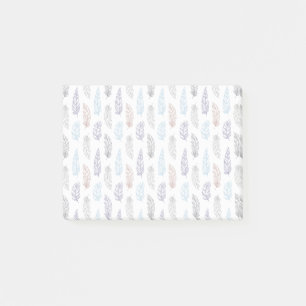 Feathers pattern post-it notes