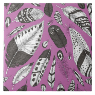 Feathers pattern tile