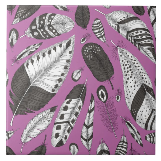 Feathers pattern tile (Front)