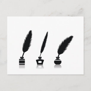 feathers postcard