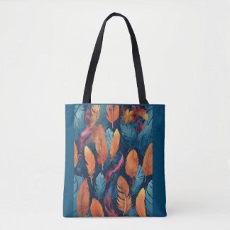 Feathers Printed Tote Bag