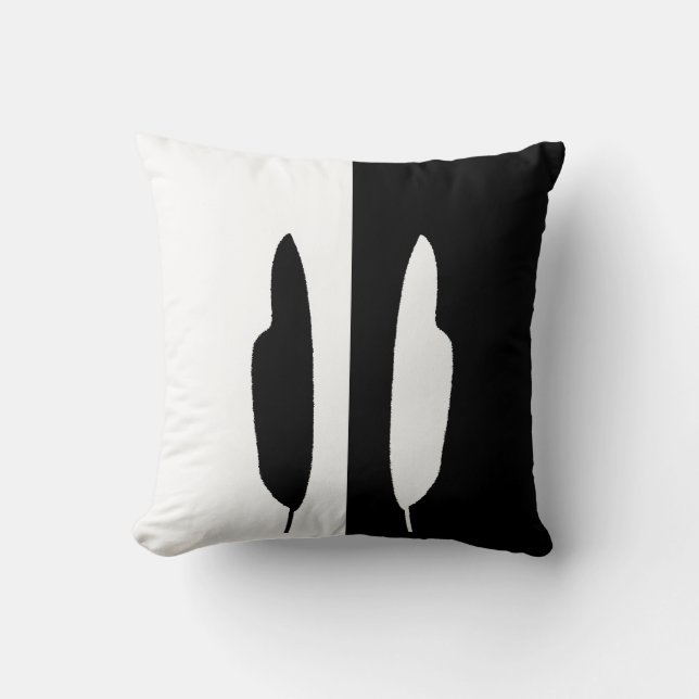 feathers throw pillow (Front)