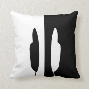 feathers throw pillow