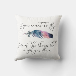 "Feathers" Throw Pillow