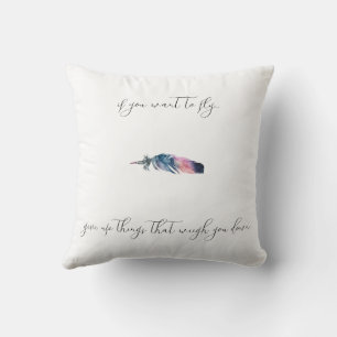 "Feathers" Throw Pillow