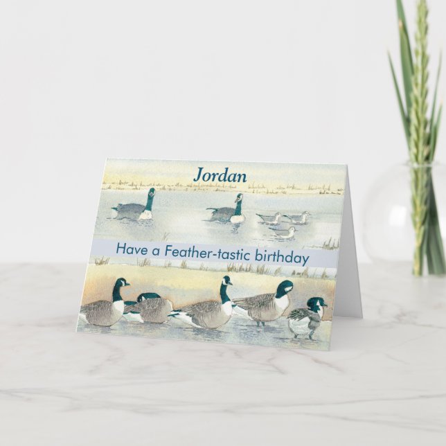 FeatherTastic Fun Bird Joke Goose Birthday Card (Front)
