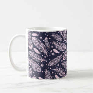 Feathery Fantasy: Romantic Pattern Creation Coffee Mug