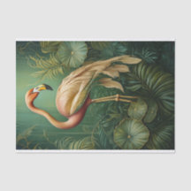 Feathery Flamingo Blush, Muted Botanical
