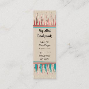 Feathery Paint Stroke Pattern Mini Page Marker Mini Business Card