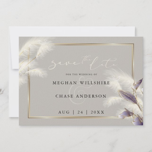 Feathery Pampas Grass Amethyst Anthurium (Front)