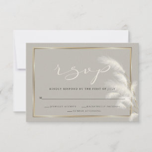 Feathery Pampas Grass RSVP Card