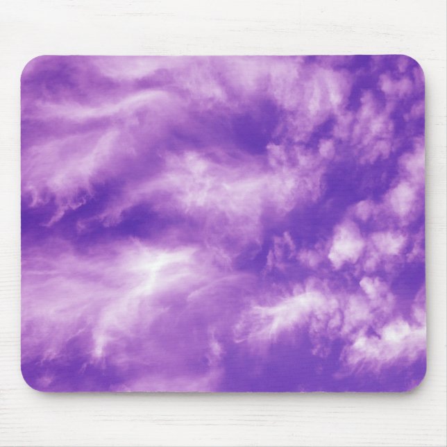 Feathery Purple Clouds Mouse Pad (Front)