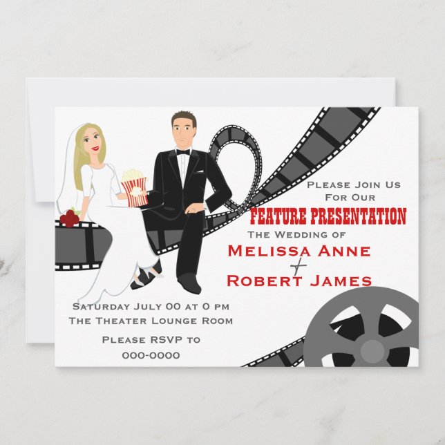 Feature Presentation Wedding Invitation (Front)