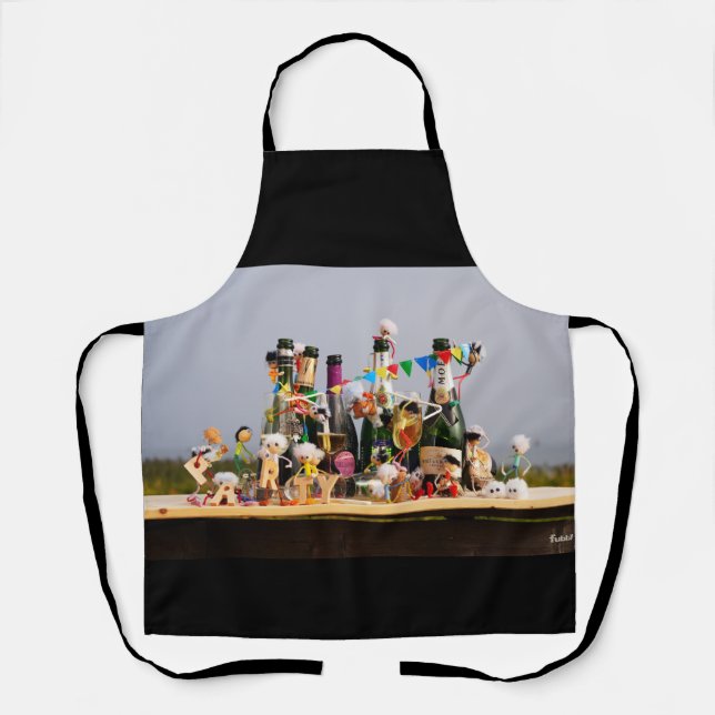 Featuring fubby's holding a party, fierce apron (Front)