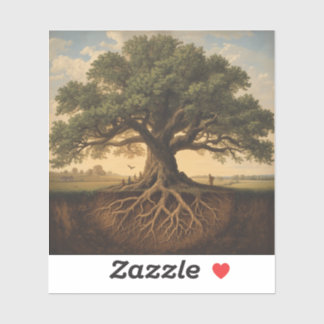 featuring the outline of a majestic oak tree