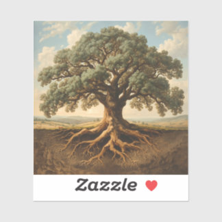 featuring the outline of a majestic oak tree