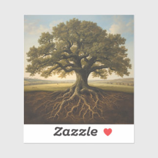 featuring the outline of a majestic oak tree