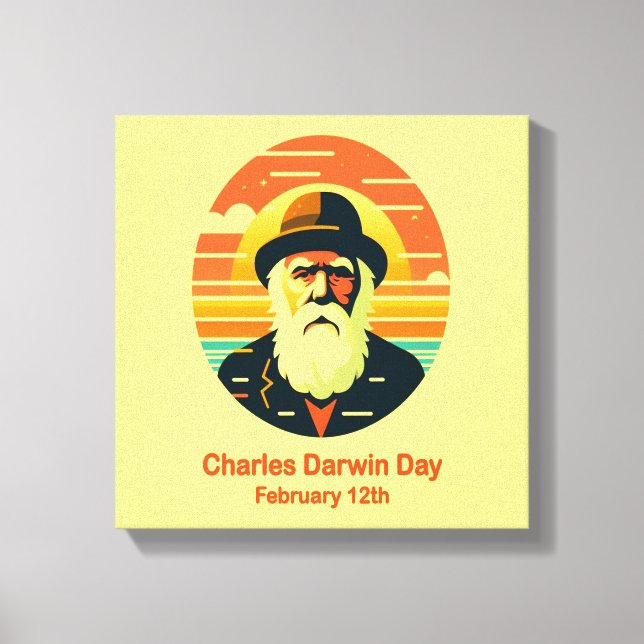 Feb 12th Charles Darwin Day Canvas Print (Front)