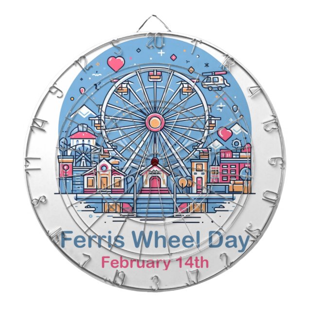 Feb 14th - Ferris Wheel Day Dartboard (Front)