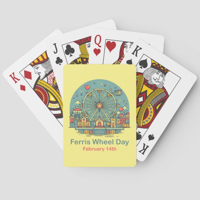 Feb 14th - Ferris Wheel Day Playing Cards (Back)