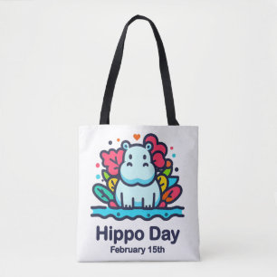 Feb 15th Hippo Day Tote Bag