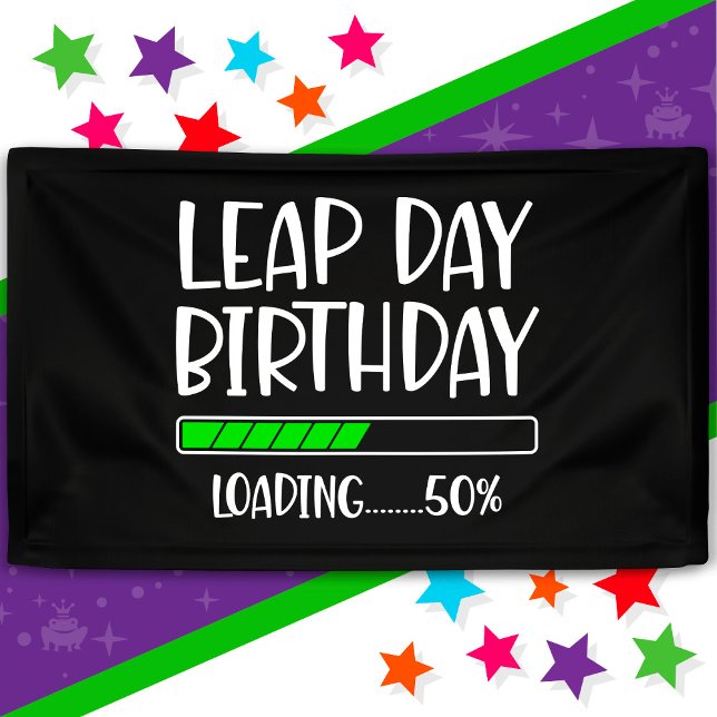 Feb 29th Leap Day Birthday 50% Loading Leap Year Banner (Creator Uploaded)