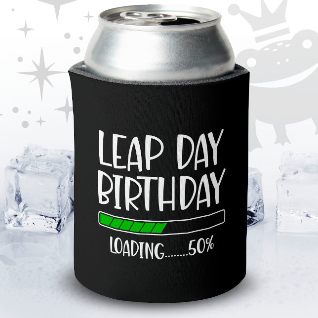 Feb 29th Leap Day Birthday 50% Loading Leap Year Can Cooler (Creator Uploaded)