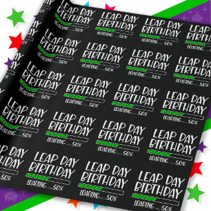 Feb 29th Leap Day Birthday 50% Loading Leap Year Wrapping Paper