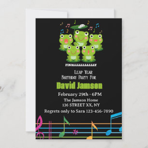 Feb 29th Leap Day ,it's my birthday leap year born Invitation